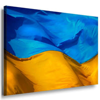Flagge Ukraine Leinwandbild AK Art Bilder Mehrfarbig Kunstdruck Wandbild TOP XXL 2