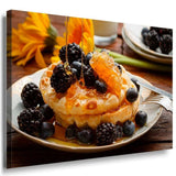Fruchte Honig Kuchen Leinwandbild AK Art Bilder Mehrfarbig Kunstdruck XXL TOP