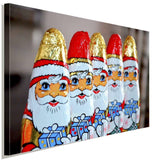 Schokoladen Nikolaus Weihnachten Kinder Leinwandbild AK ART Wanddeko Wandbild