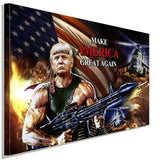 Donald Trump Kampfer Amerika Leinwandbild AK ART Wanddeko Wandbild TOP XXL