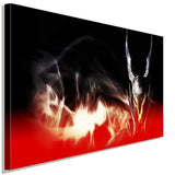Dark Souls Kampfer Schwarz Rot AK Art Bilder Premium Kunstdruck Leinwandbild XXL