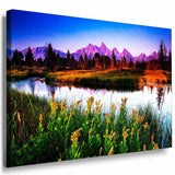 Grand Teton National Park Leinwandbild AK Art Bilder Mehrfarbig Wandbild XXL