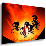 Radfahrer Extrem Leinwandbild AK Art Bilder Mehrfarbig Wandbild Kunstdruck XXL