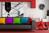Rote Ampel Leinwandbild AK Art Bilder Mehrfarbig Wandbild Kunstdruck Wanddeko