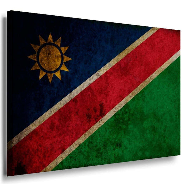Flagge Namibia Leinwandbild Leinwand Bild Mehrfarbig Kunstdruck Wandbild TOP XXL