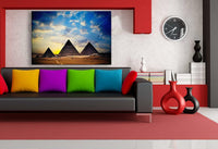 Agypten Pyramiden von Gizeh Leinwandbild AK Art Bilder Mehrfarbig Wandbild XXL