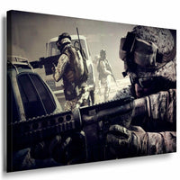 Militar Soldaten Game Battlefield Leinwand LaraArt Bilder Kunstdruck Premium XXL