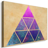 Phyramide Abstrakt Dreieck Leinwandbild AK Art Bilder Leinwand Bild Mehrfarbig