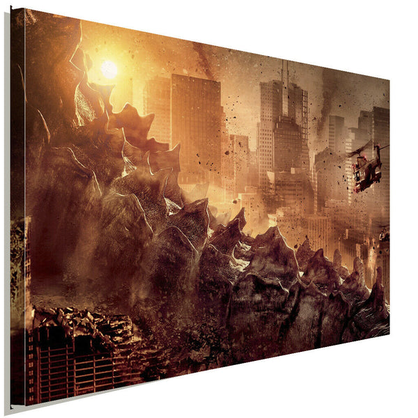 Godzilla Leinwandbild AK ART Kunstdruck Mehrfarbig Wandbild Wanddeko TOP XXL