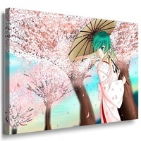Vocaloid Hatsune Miku Kimono Sakura Leinwandbild AK Art Bilder Mehrfarbig XXL