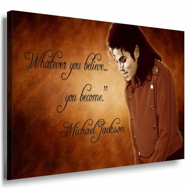 Leinwandbild Michael Jackson Zitat LaraArt Bilder Kunstdruck Gerahmt