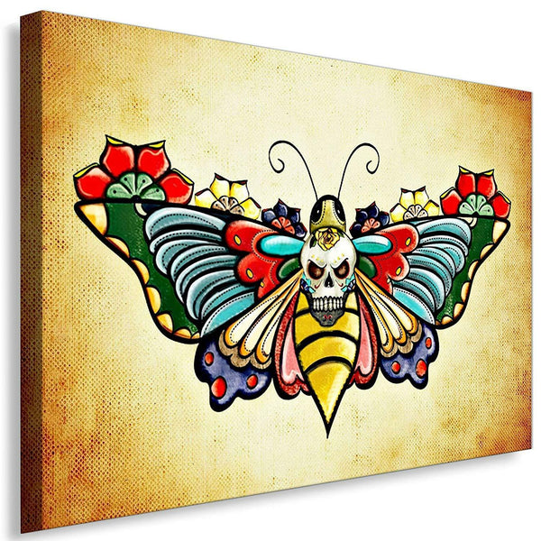 Schmetterling Totenkopf Abstrakt Leinwandbild AK Art Bilder Leinwand Bild