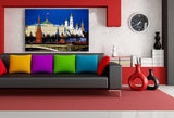 Russland Leinwandbild AK Art Bilder Mehrfarbig Wandbild Kunstdruck Wanddeko XXL
