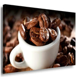 Grose Bohnen Kaffee Tasse Leinwandbild AK Art BilderMehrfarbig Kunstdruck XXL