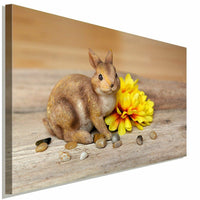 Hase Ostern Deko Leinwandbild AK Art Bilder Wanddeko Wandbild Kunstdruck TOP XXL