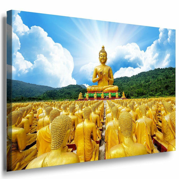 Buddha Leinwandbild AK Art Bilder Mehrfarbig Wandbild Kunstdruck Wanddeko XXL 2