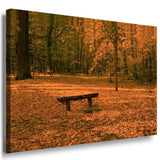 Herbst Wald Leinwandbild AK Art Bilder Mehrfarbig Wandbild Kunstdruck TOP XXL