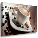 Kaffe Kaffebohnen Tasse Leinwandbild AK Art Bilder Mehrfarbig Kunstdruck XXL