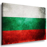 Flagge Bulgarien Leinwandbild AK Art Bilder Mehrfarbig Kunstdruck Wandbild XXL