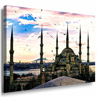 Istanbul Moschee Turkei Leinwandbild AK Art Bilder Mehrfarbig Wandbild Wanddeko