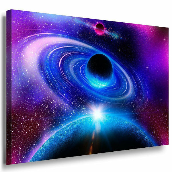Planet Weltraum Leinwandbild AK Art Bilder Mehrfarbig Wandbild TOP Geschenk XXL