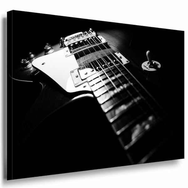 Gitarre Leinwandbild Ak Art Bilder Schwarz Weis Wandbild TOP Geschenk Deko XXL
