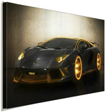 Lamborghini Gold Leinwandbild AK ART Kunstdruck Mehrfarbig Wandbild Wanddeko XXL