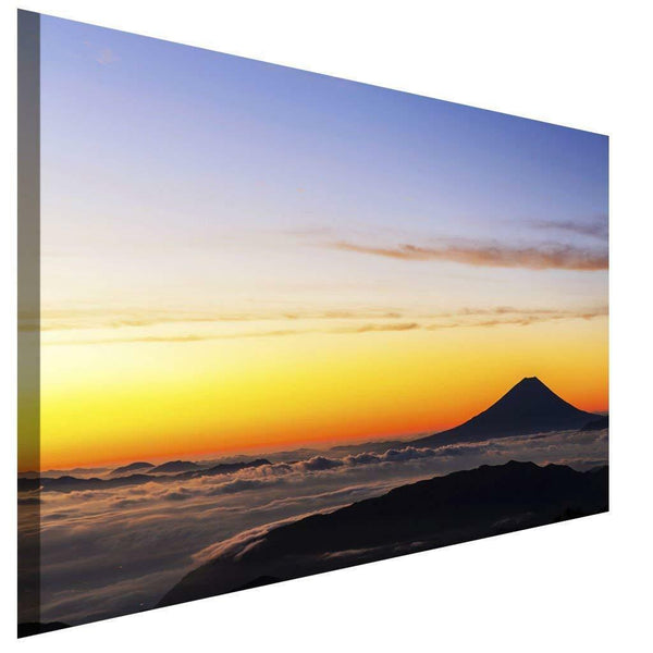 Japan Berg Sonnenaufgang Leinwandbild AK Art Bilder Wanddeko Wandbild Kunstdruck