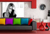 Shakira Leinwandbild AK Art Bilder Schwarz Weis Wandbild Kunstdruck Wanddeko