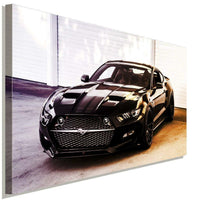 Ford Mustang GT Tuning Black Leinwandbild AK Art Studio Wanddeko Wandbild