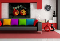 Happy Halloween Leinwandbild AK Art Bilder Mehrfarbig Wandbild Kunstdruck XXL