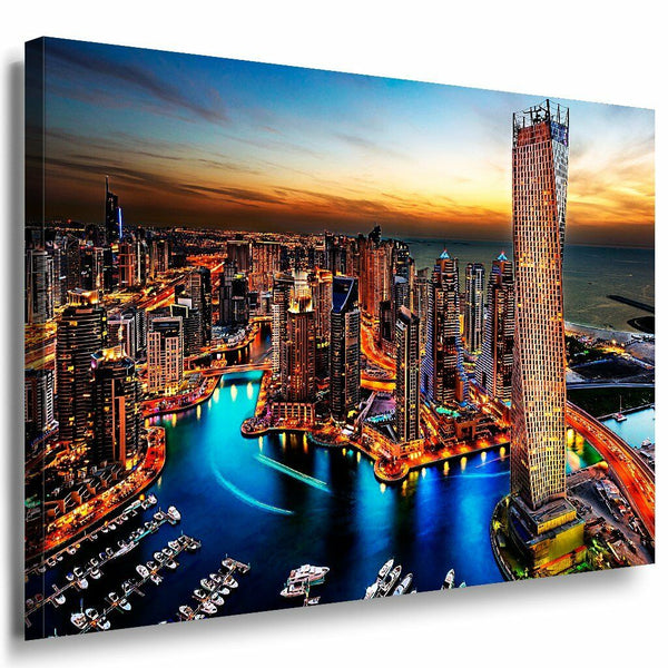 Dubai Leinwandbild AK Art Bilder Mehrfarbig Wandbild Kunstdruck Wanddeko TOP XLL