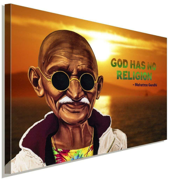 Mahatma Gandhi Zitat Leinwandbild AK ART Wanddeko Wandbild Made in Germany XXL