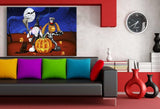 Happy Halloween Kinder Leinwandbild AK Art Bilder Wanddeko Wandbild Kunstdruck