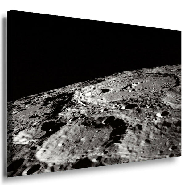 Mond Krater Leinwandbild AK Art Bilder Mehrfarbig Kunstdruck Wandbild Wanddeko