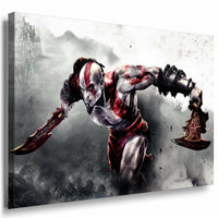 God of War Kratos Kampf Leinwandbild Ak Art Bilder Leinwand Bild Mehrf