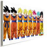 Son Goku alle Formen Dragonall Leinwandbild AK ART Kunstdruck Wandbild Wanddeko