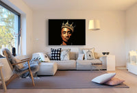Tupac Shakur 2Pac Krone Rap Leinwandbild AK ART Kunstdruck Wandbild Wanddeko