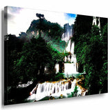 Wasserfall Ti Lo Su Thailand Leinwandbild AK Art Bilder Mehrfarbig Wandbild XXL
