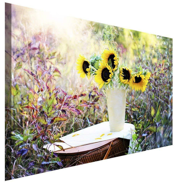 Sonnenblumen am Morgen Leinwandbild AK Art Bilder Wanddeko Wandbild Kunstdruck