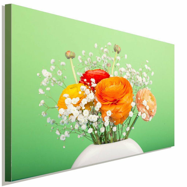 Ostern Blumen Vase Leinwandbild AK Art Bilder Wanddeko Wandbild Kunstdruck XXL