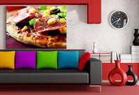 Pizza Leinwandbild AK Art Bilder Mehrfarbig Wandbild Kunstdruck Wanddeko TOP XXL