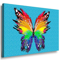 Schmetterling Abstrakt Leinwandbild AK Art Bilder Mehrfarbig Wandbild TOP XXL 2
