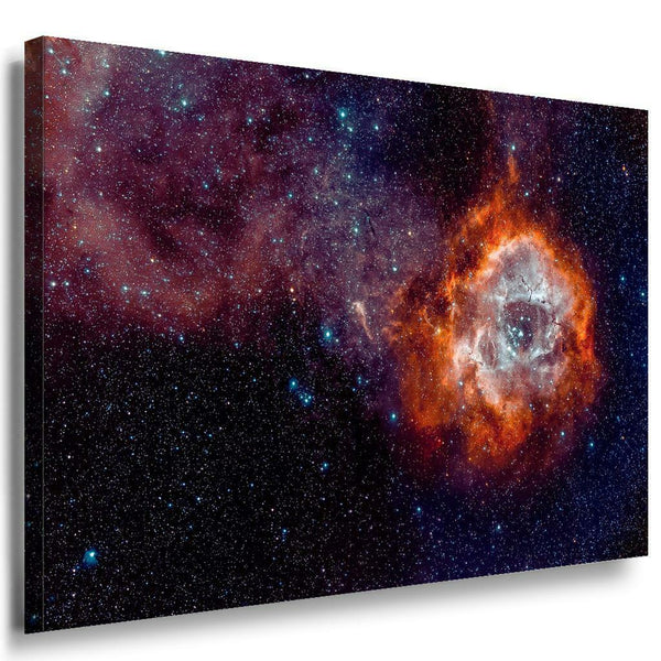Weltall Nebel Sterne Leinwandbild AK Art Bilder Mehrfarbig Kunstdruck Wandbild