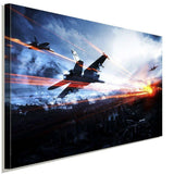 Batllefield Flugzeug Leinwandbild AK Art Bilder Wanddeko Wandbild Kunstdruck XXL