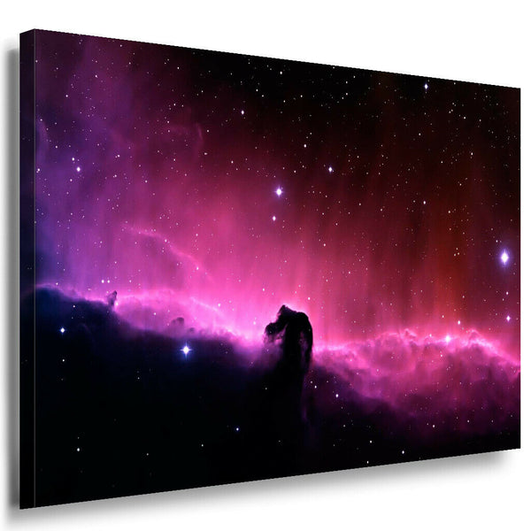 Weltraum Rosa Nebel Leinwandbild AK Art Bilder Mehrfarbig Kunstdruck Wandbild