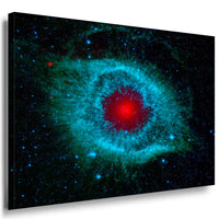 Galaxie Blau Rot Explosion Abstrakt Leinwandbild AK Art Bilder Mehrfarbig XXL