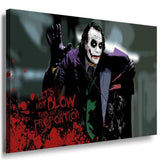 Leinwandbild Joker Batman Zitat Heath Ledger AK Art Bilder Kunstdruck TOP FANART