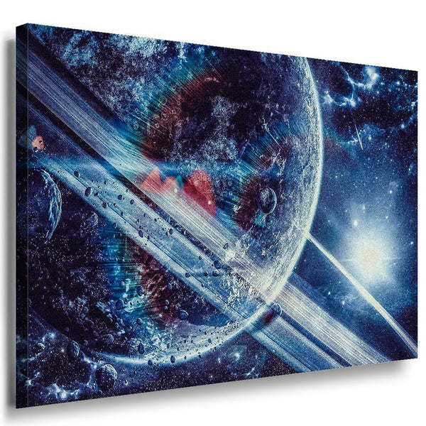 Planet Weltall Meteorieten Sonne Leinwandbild AK Art Bilder Mehrfarbig Wandbild