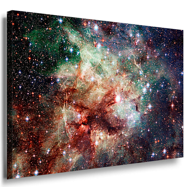 Galaxie Weltraum Leinwandbild AK Art Bilder Mehrfarbig Wandbild Kunstdruck XXL 1